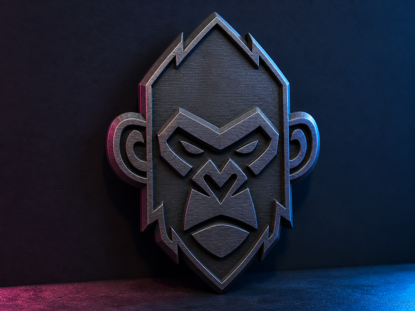 Exemple de logo personnalisé fabriqué en relief 3D